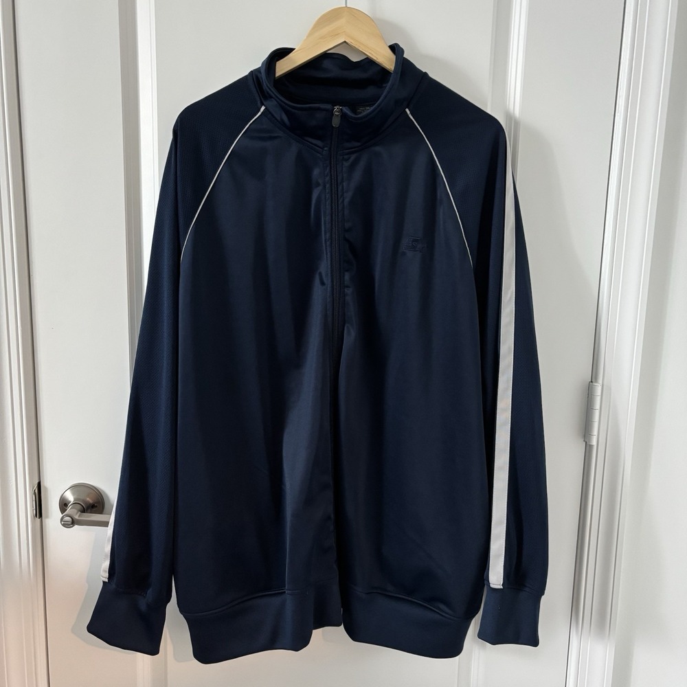 Starter Blue Track Jacket Men's Size 3XL Y2K Vibes